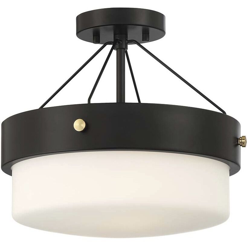 Craftmade XS3213-FB Oak Street 2 Light 13 inch Flat Black
